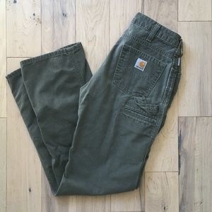 Carhartt womens workpants 2x32 army green